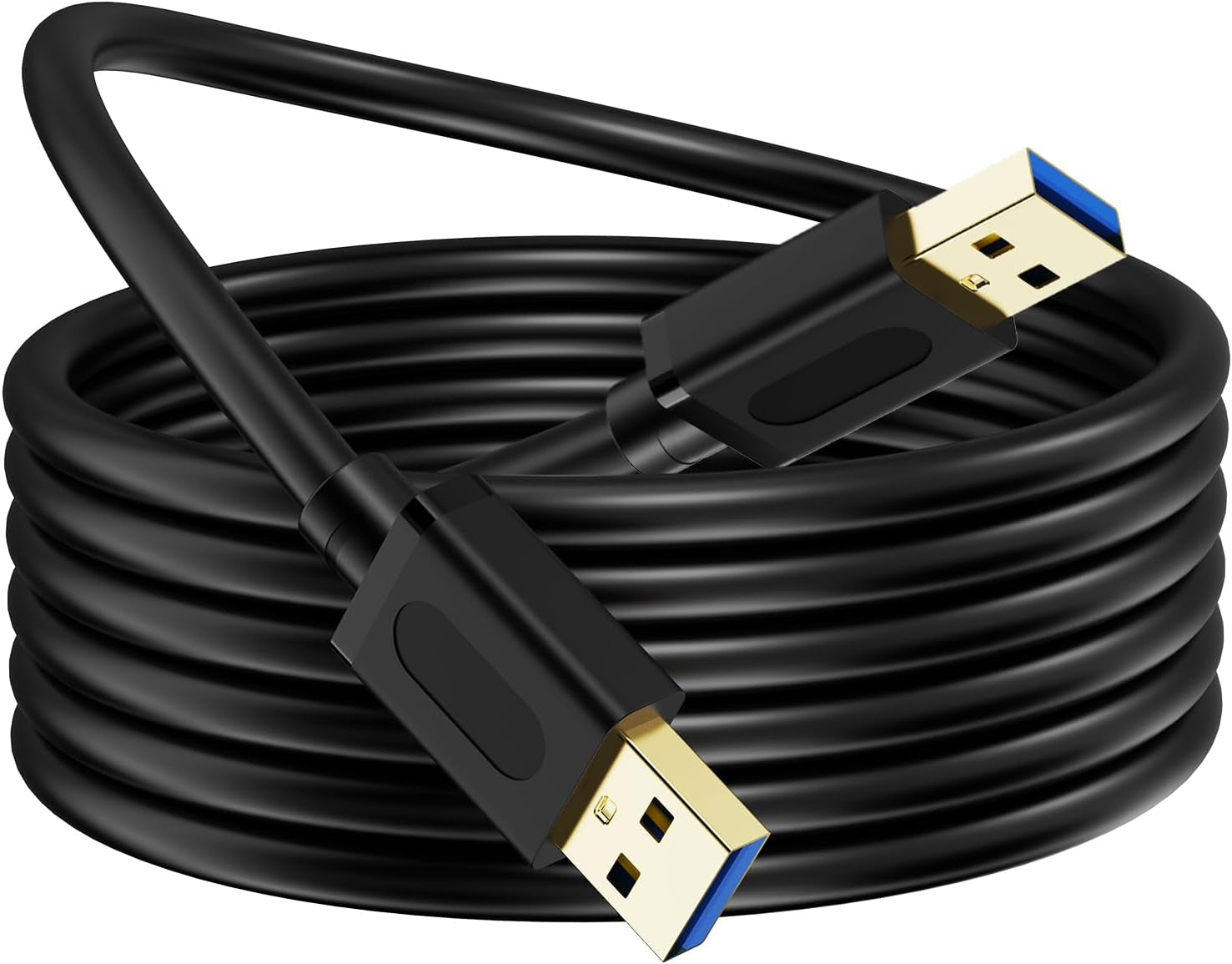 USB 3.0 a to a Male Cable 25Ft,Usb to USB Cable USB Male to Male Cable USB Cord with Gold-Plated Connector for Hard Drive Enclosures, DVD Player, Laptop Cooler(25Ft/8M)